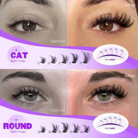 Pawotence Kira Lash Clusters packaging with clear label