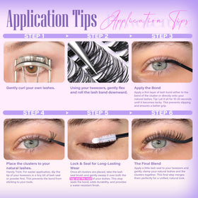 Pawotence Lash Clusters 200pcs with detailed product information