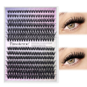 Pawotence Lash Clusters 280pcs front view with assorted lash lengths