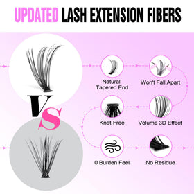 Pawotence Lash Clusters 30D 8-15mm application process