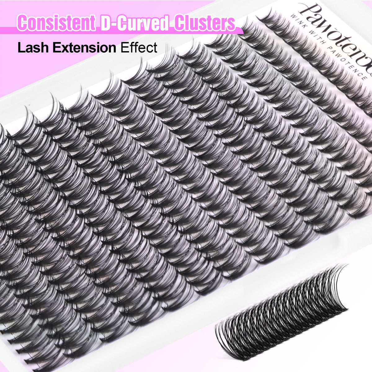 Pawotence Lash Clusters 30D 8-15mm on model