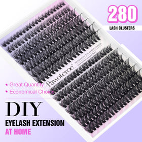 Pawotence Lash Clusters 40D and 50D close-up showing lash texture