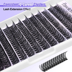 Pawotence Lash Clusters 40D side view of lash clusters