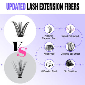 Pawotence Lash Clusters application process with tweezers