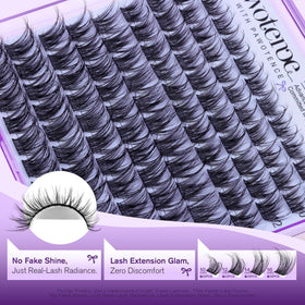 Pawotence lash clusters in hand for scale