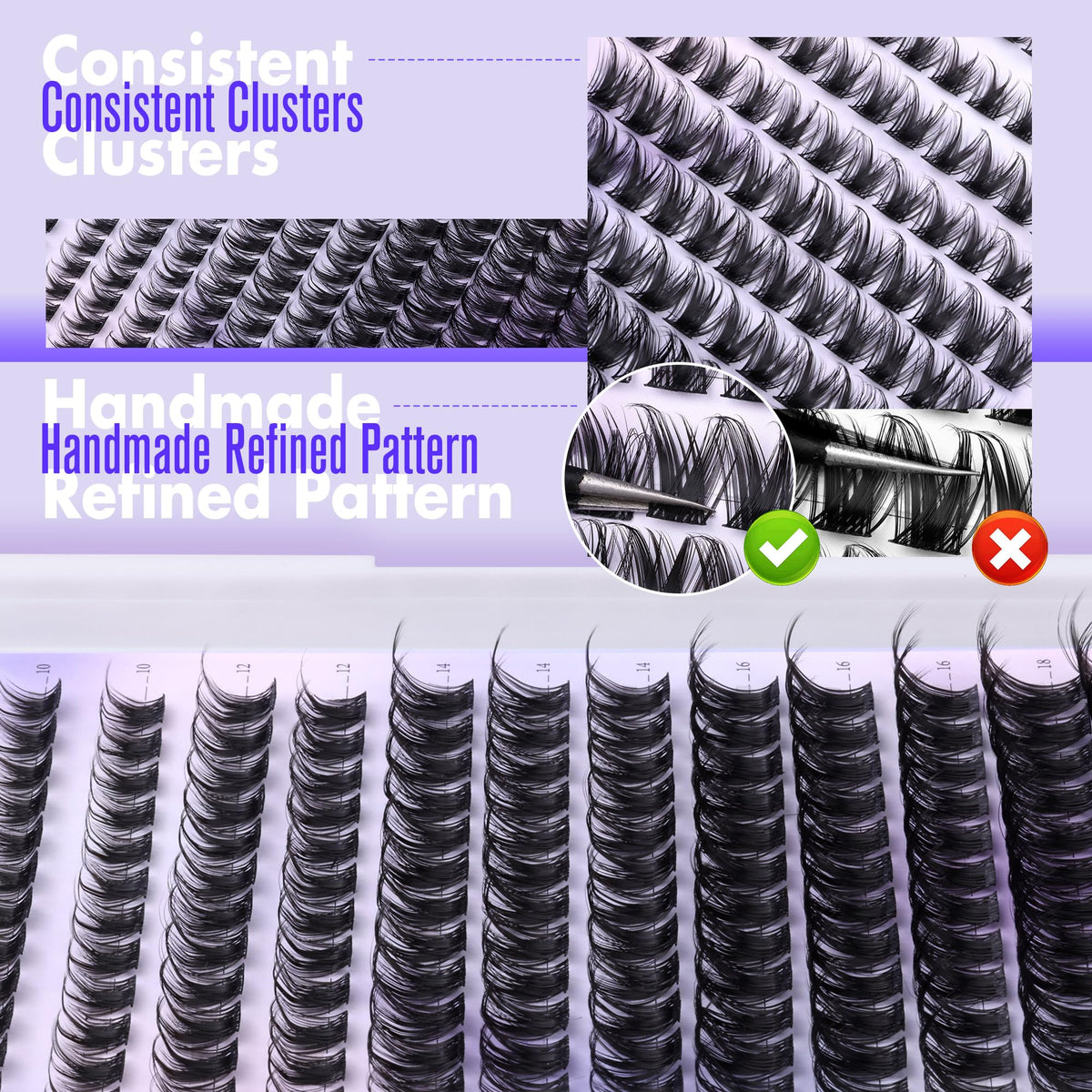 Pawotence Lash Clusters Kit contents laid out on a flat surface