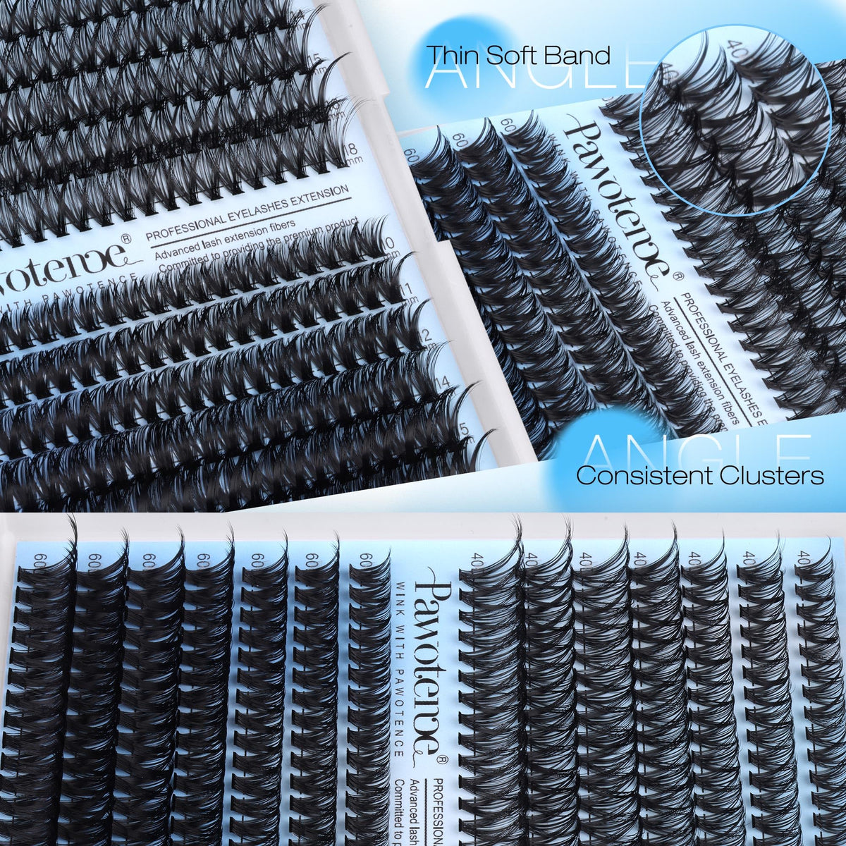Pawotence Lash Clusters Kit displayed on a vanity