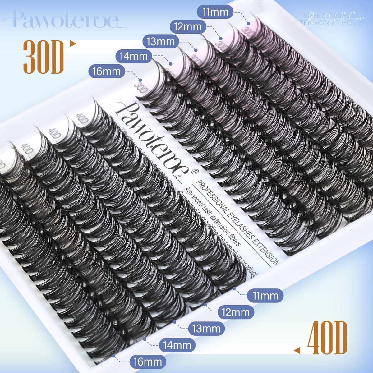 Pawotence Lash Clusters on model showcasing natural look