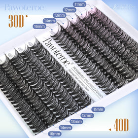 Pawotence Lash Clusters on model showcasing natural look