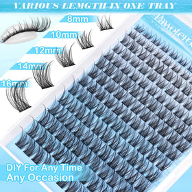 Pawotence Lash Clusters on model showcasing natural look