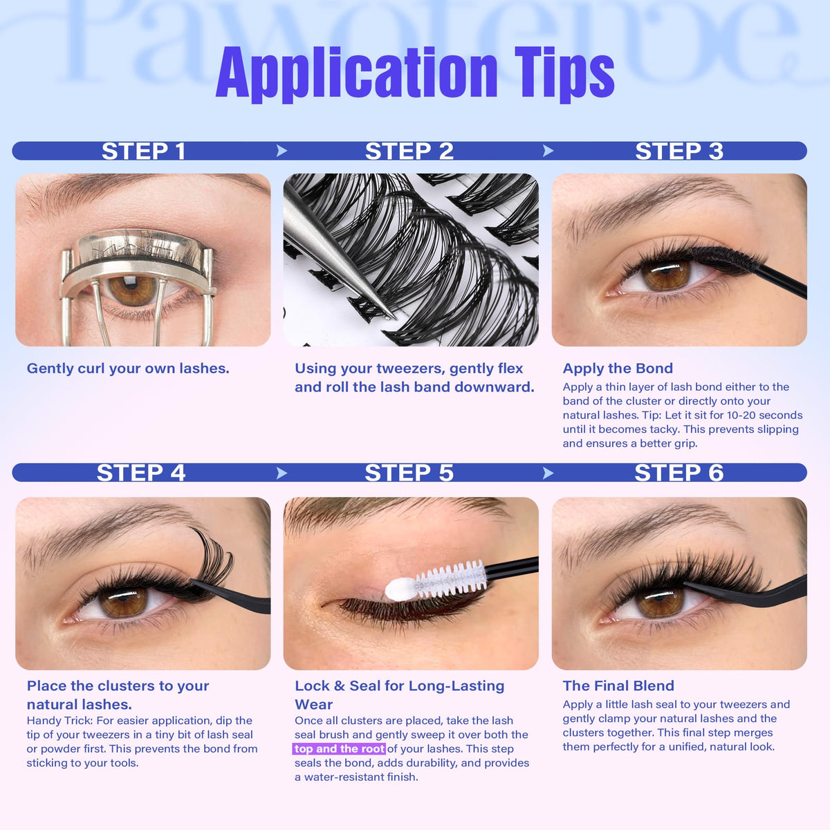 Pawotence Lash Clusters packaging and contents