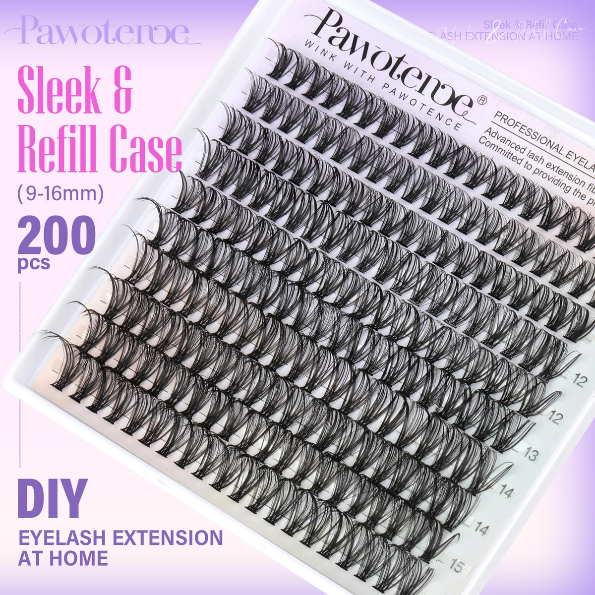 Pawotence Lash Clusters packaging showing 30D individual lashes