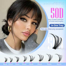 Pawotence Lash Clusters packaging with 50D lashes