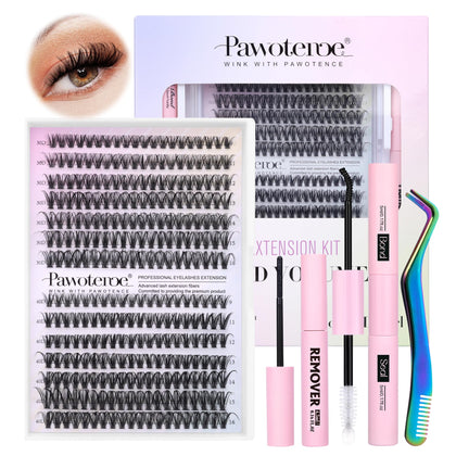 Pawotence Lash Extension Kit 280pcs with applicator and remover