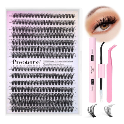 Pawotence Lash Extension Kit 280pcs with lash bond and seal