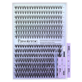 Pawotence Lash Extension Kit 280pcs with lash bond and tweezers