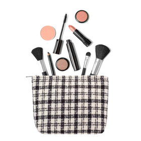 PAZIMIIK canvas makeup pouch in travel setting