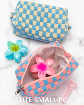 PAZIMIIK Checkered Makeup Bag packaging view