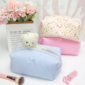 PAZIMIIK Cozy Makeup Bag back view with zipper
