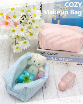 PAZIMIIK Cozy Makeup Bag in a lifestyle scene
