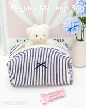 PAZIMIIK Cozy Makeup Bag with floral pattern and zipper