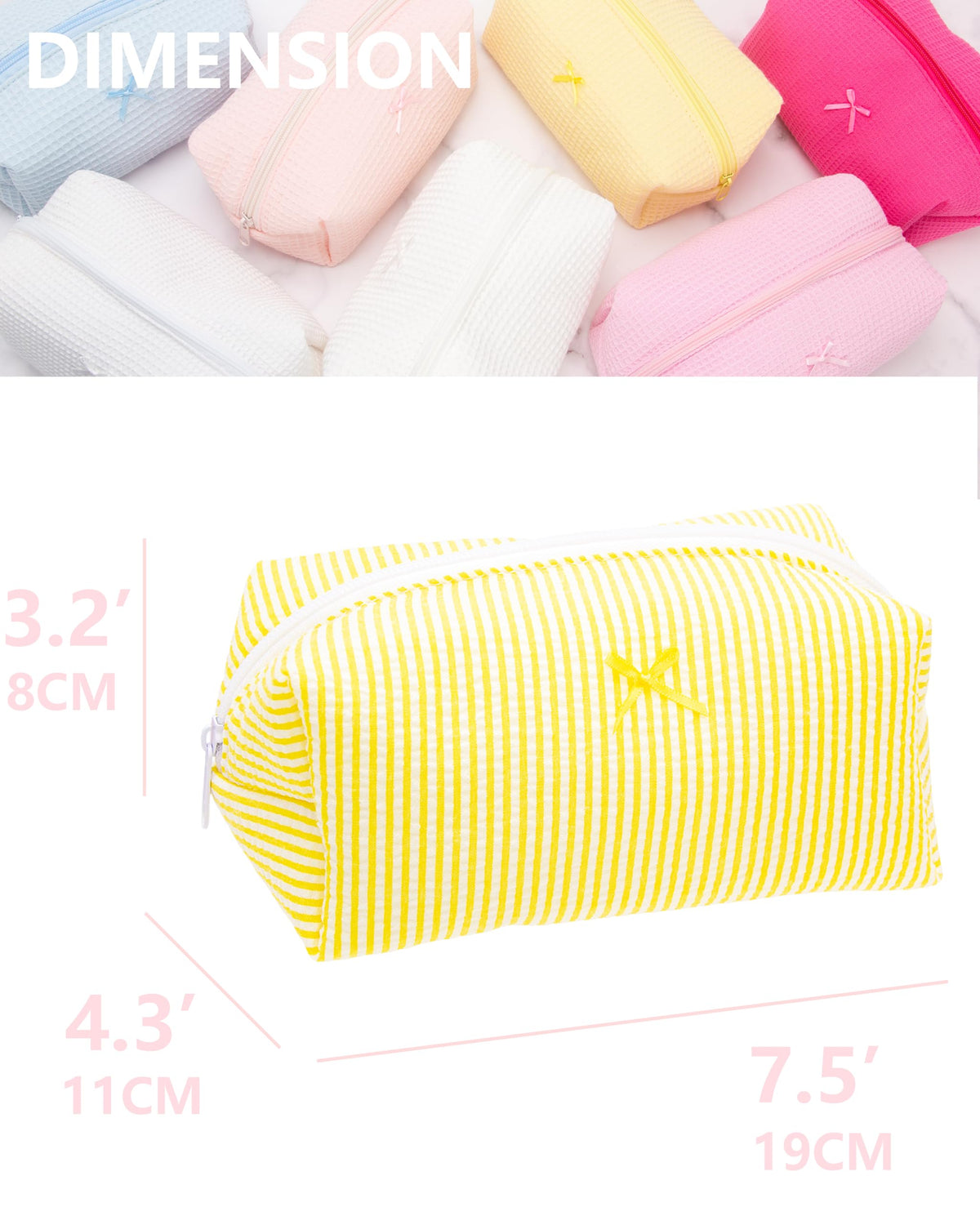 PAZIMIIK Cozy Makeup Bag with floral pattern close-up
