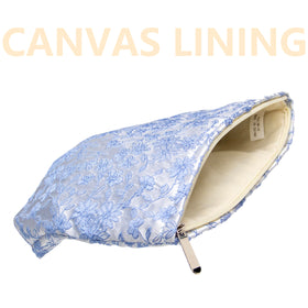 PAZIMIIK Flat Makeup Bag Brocade Silver lifestyle scene
