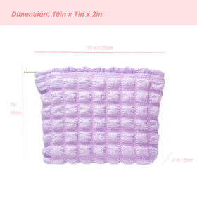 PAZIMIIK Flat Makeup Bag Bubble Purple in a handbag
