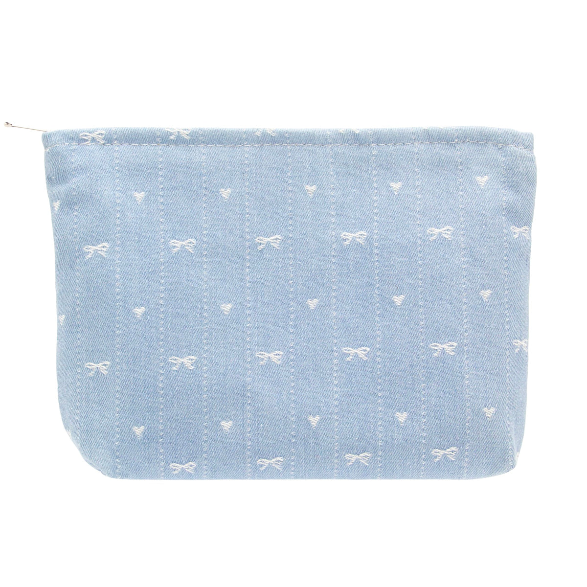 PAZIMIIK Flat Makeup Bag front view in Jean Light