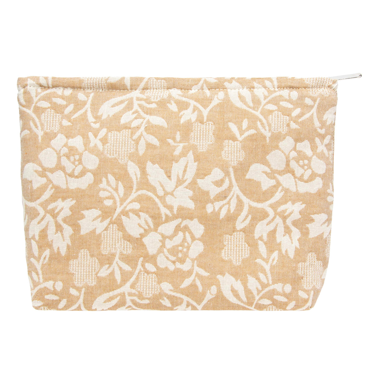 PAZIMIIK Flat Makeup Bag front view in rose linen