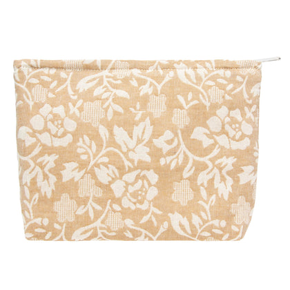 PAZIMIIK Flat Makeup Bag front view in rose linen