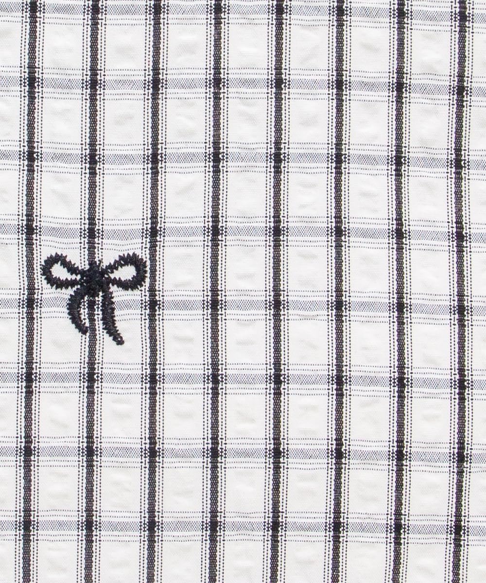 PAZIMIIK Flat Makeup Bag Gingham Black open with cosmetics