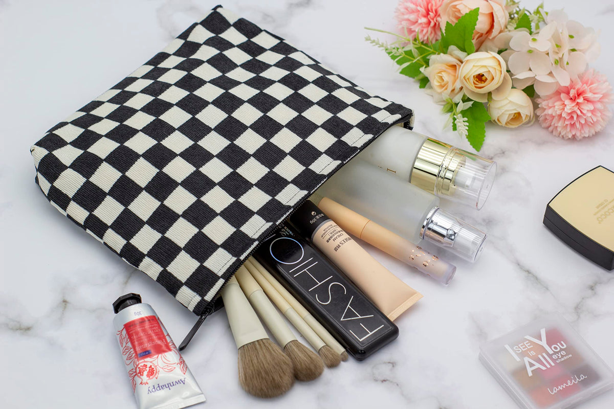 PAZIMIIK Flat Makeup Bag in a handbag