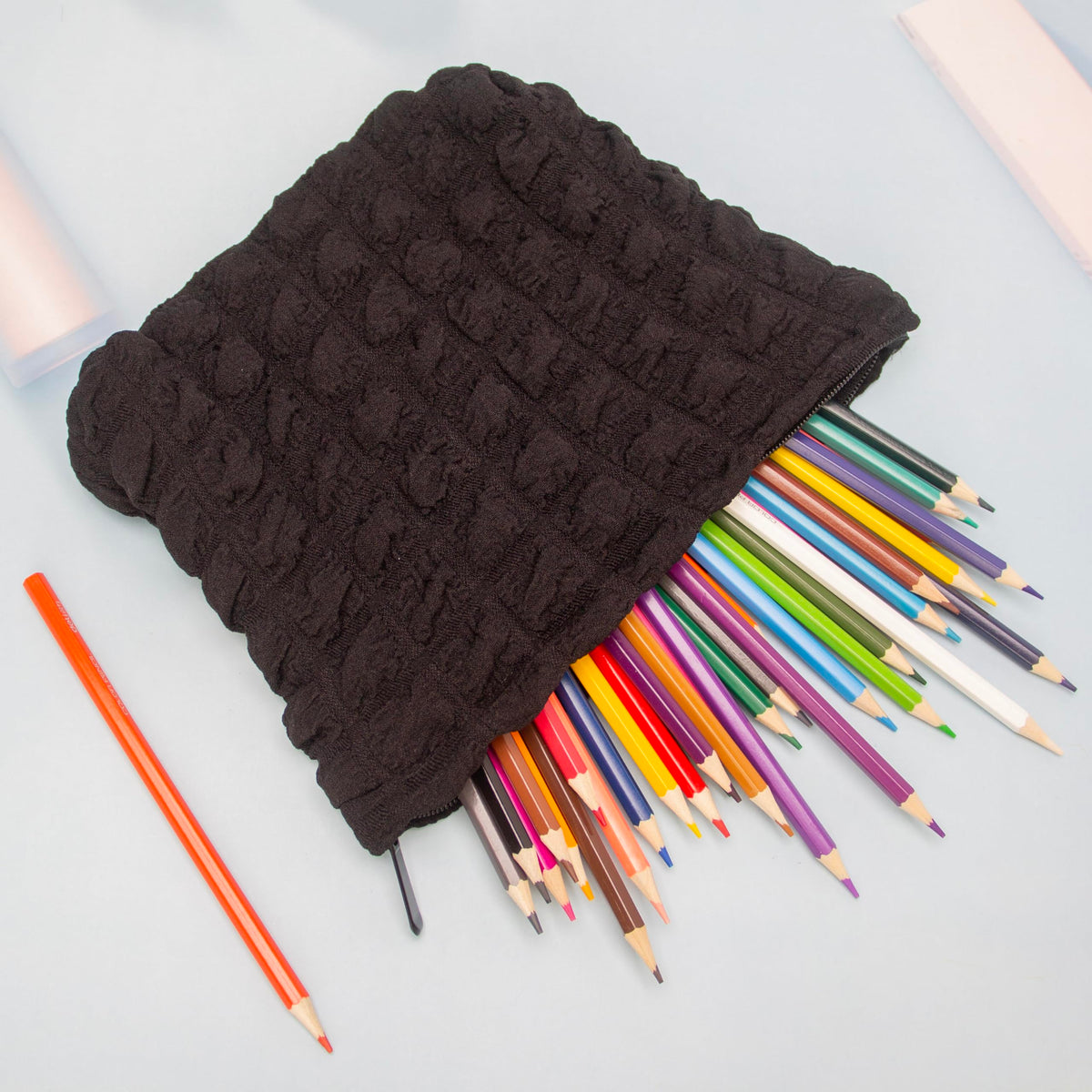 PAZIMIIK Flat Makeup Bag in a handbag for easy access