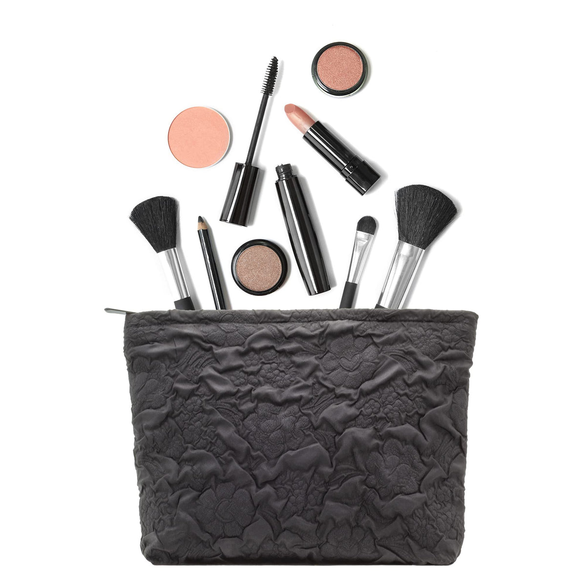 PAZIMIIK Flat Makeup Bag in a handbag for easy access