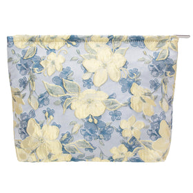 PAZIMIIK Flat Makeup Bag in Brocade Blue front view