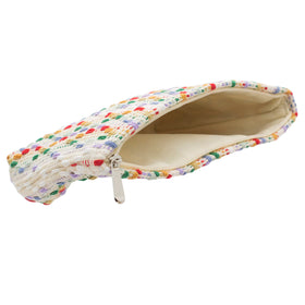 PAZIMIIK Flat Makeup Bag Rainbow Dot in a handbag