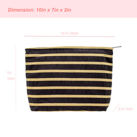 PAZIMIIK Flat Makeup Bag side view with zipper