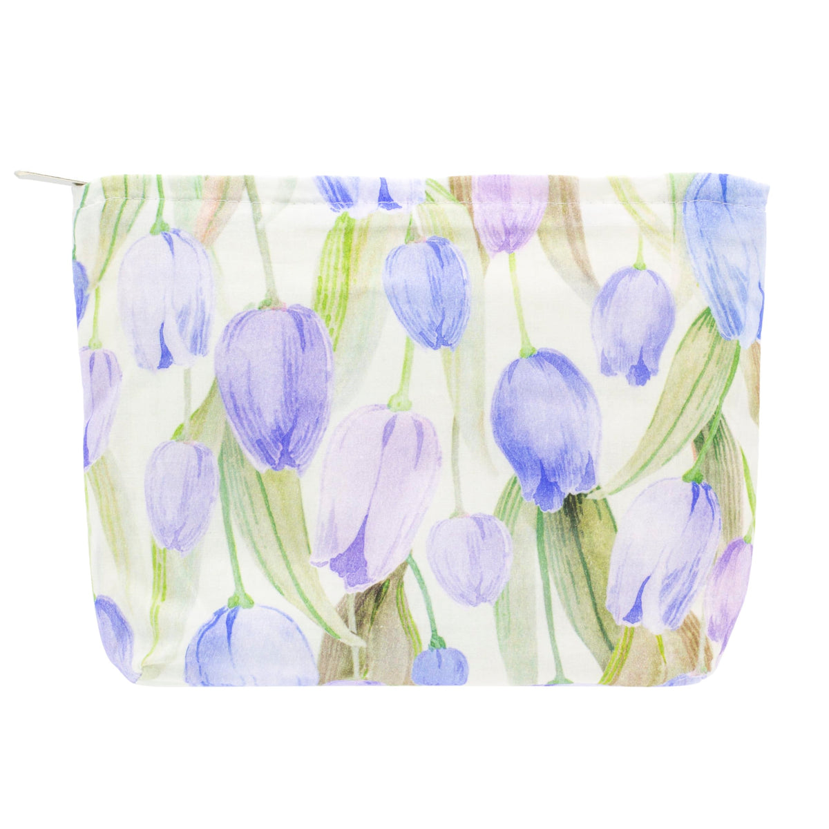 PAZIMIIK Flat Makeup Bag Tulip Purple front view