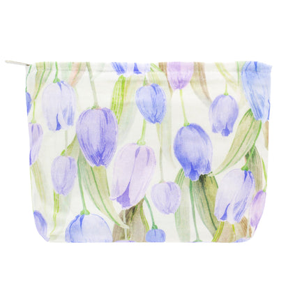 PAZIMIIK Flat Makeup Bag Tulip Purple front view