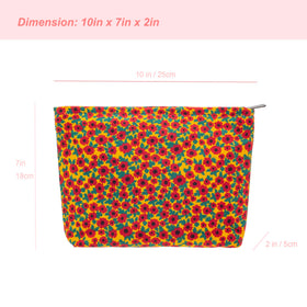 PAZIMIIK Flat Makeup Bag with cosmetics and toiletries