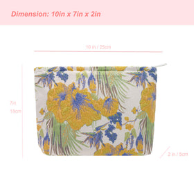 PAZIMIIK Flat Makeup Bag with cosmetics inside