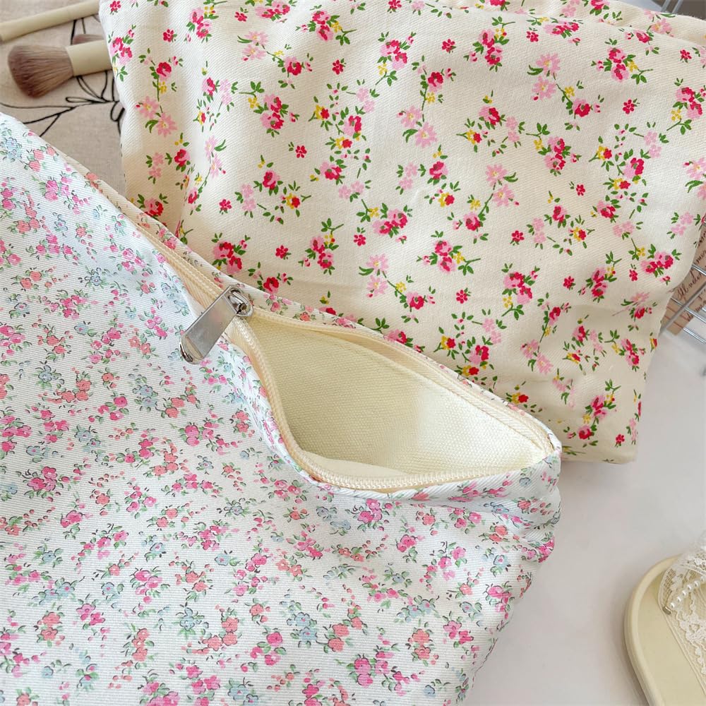 PAZIMIIK Flat Makeup Bag with various items inside