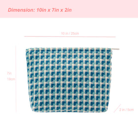 PAZIMIIK Large Canvas Makeup Bag side view showing zipper