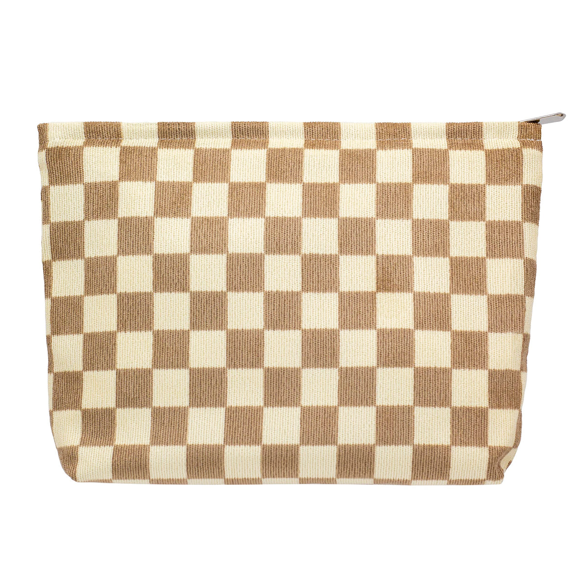PAZIMIIK large corduroy makeup bag front view in light brown