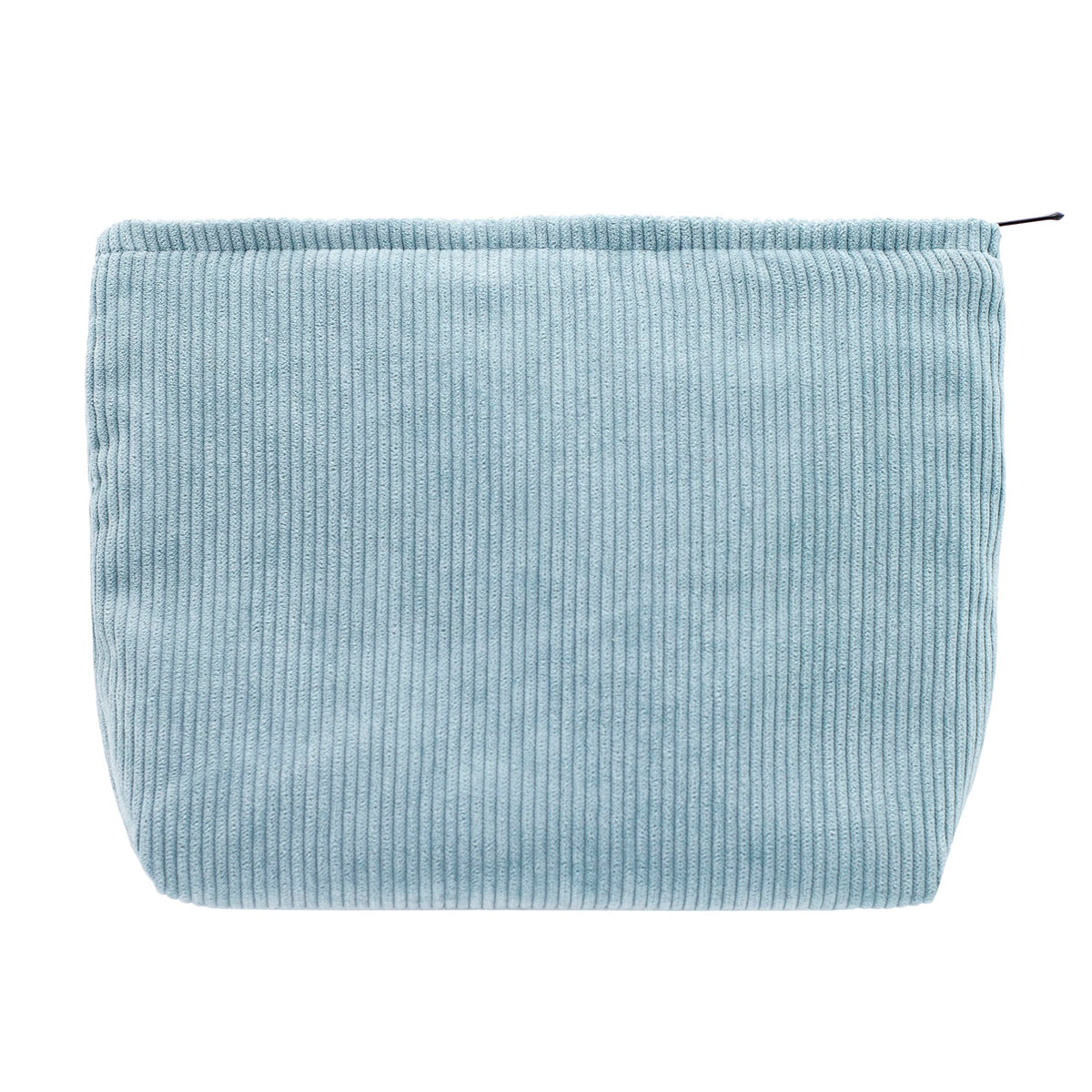 PAZIMIIK Large Zipper Makeup Bag in Blue front view