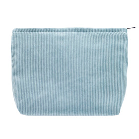 PAZIMIIK Large Zipper Makeup Bag in Blue front view
