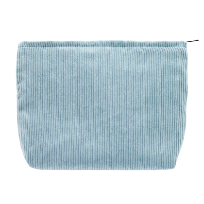 PAZIMIIK Large Zipper Makeup Bag in Blue front view