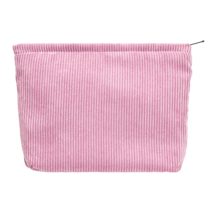 PAZIMIIK Large Zipper Makeup Bag in Pink front view