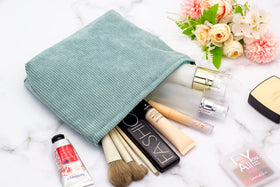 PAZIMIIK Makeup Bag displayed with travel essentials